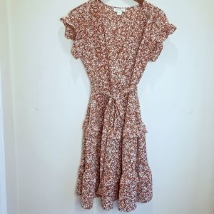 Monteau floral wrap dress